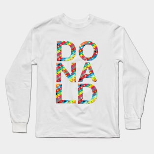 Donald, name, typography Long Sleeve T-Shirt